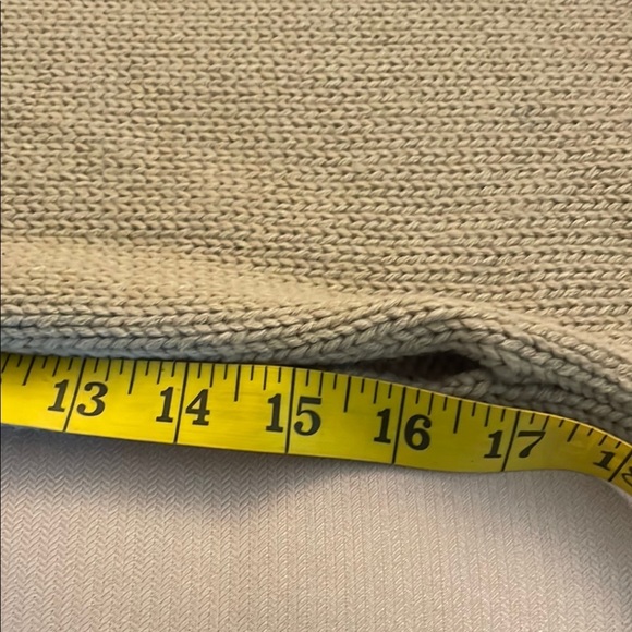 Source Unknown Tan Knit Poncho Short Large Sleeve Cropped Sweater - Picture 3 of 10